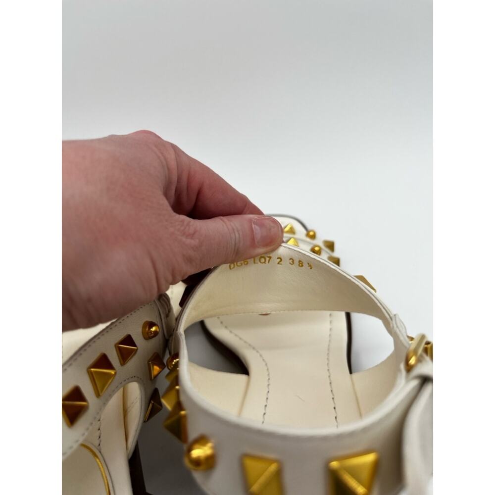 Valentino Garavani Vlogo Rockstud 60 Sandals Heeled White - 38.5 US 8.5 - Picture 10 of 15